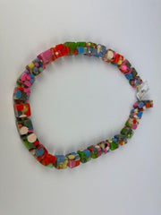 Jackie Brazil "Carlo Spotted Cubes" Spring Colour Spots Resin Necklace 50cm ( N1396 )