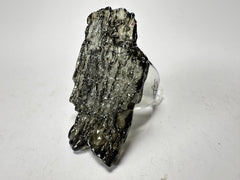 Jackie Brazil "Smoked Crystal" Charcoal Resin Ring ( R0001 ) UK R / USA 8.5