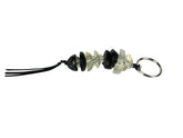 Jackie Brazil "Black & Crystal" Mix Beads Resin Keyring ( K0179 )
