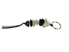 Jackie Brazil "Black & Crystal" Mix Beads Resin Keyring ( K0179 )