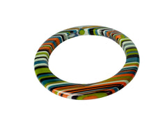 Jackie Brazil "Olympic Circles" Liquorice Allsorts Winter Colour 0.5cm Resin Bangle ( B2336 )