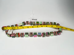 Jackie Brazil "POP" Liquorice Spring Mix Small Cubes 65cm Necklace ( N0046 )