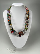 Jackie Brazil "Cascade" Mix Size Liquorice Cubes Resin Necklace ( N3343 )