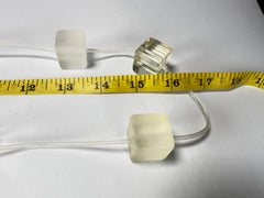 Jackie Brazil "Titan" Clear & Frost Large Squares On Rubber Resin Necklace ( N2574 )