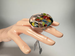 Jackie Brazil "Large Riverstone" Cascade Round Ring ( R3606 ) Size UK-R / US- 8.5