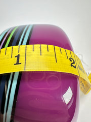 Jackie Brazil "Opera" Purple & Colour Swirls Solid Round 5cm Bangle ( B3171 )