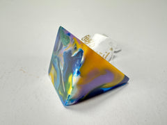 Jackie Brazil "Marble" Large Square Resin Ring ( R1715 ) Size UK T / USA 9.5