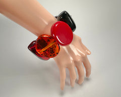 Jackie Brazil "Cusco" Passion Mix Large Stones Elasticated Bracelet ( B1350 )