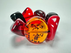 Jackie Brazil "Cusco" Passion Mix Large Stones Elasticated Bracelet ( B1350 )