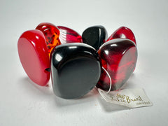 Jackie Brazil "Cusco" Passion Mix Large Stones Elasticated Bracelet ( B1350 )