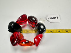 Jackie Brazil "Cusco" Passion Mix Large Stones Elasticated Bracelet ( B1350 )