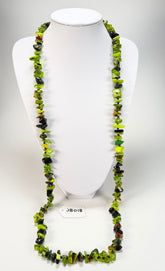 Jackie Brazil "Orient Express" 1 Strand Small Light Green Mix Bead Long 110cm Necklace ( N3571 )