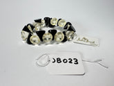 Jackie Brazil "Oscar" Black & Clear Transparent Cones on Elastic Bracelet ( B0935 )
