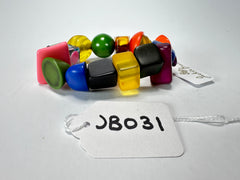 Jackie Brazil "Indiana" Mix Colours Multi Bead Resin Bracelet ( B0210 )