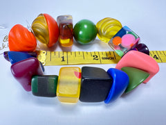 Jackie Brazil "Indiana" Mix Colours Multi Bead Resin Bracelet ( B0210 )