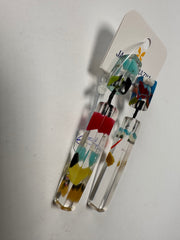 Jackie Brazil "Clarissa" Cascade Thin Rectangle Resin Earrings ( E2452 )