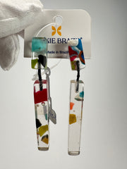 Jackie Brazil "Clarissa" Cascade Thin Rectangle Resin Earrings ( E2452 )