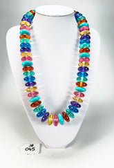 Jackie Brazil "Ana" Transparent Summer Mix Resin Wheels 70cm Necklace ( N0044 )