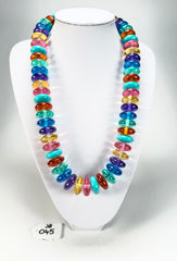 Jackie Brazil "Ana" Transparent Summer Mix Resin Wheels 70cm Necklace ( N0044 )
