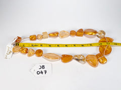 Jackie Brazil "Indiana" Gold Mix Multi-Bead Medium Resin 70cm Necklace ( N0033 )