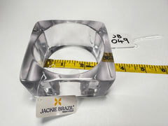 Jackie Brazil "Solid Square" Crystal 4cm Bangle ( B2056 )