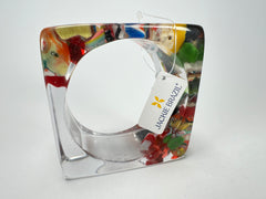 Jackie Brazil "Solid Square" Cascade 4cm Bangle ( B2056 )