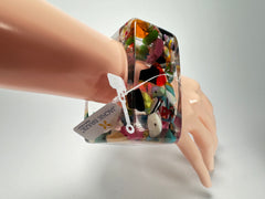 Jackie Brazil "Solid Square" Cascade 4cm Bangle ( B2056 )