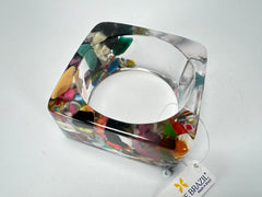 Jackie Brazil "Solid Square" Cascade 4cm Bangle ( B2056 )