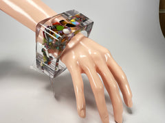 Jackie Brazil "Solid Square" Cascade 4cm Bangle ( B2056 )