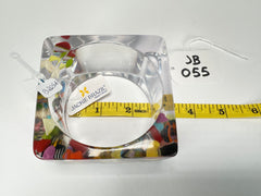 Jackie Brazil "Solid Square" Cascade 4cm Bangle ( B2056 )