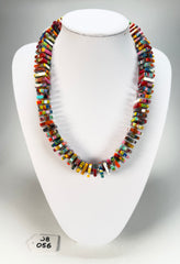 Jackie Brazil "Patricia" Kandinsky Liquorice Squares & Beads 55cm Necklace ( N0025 )