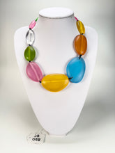 Jackie Brazil "Transparent" Summer Frost Short Flat Riverstones 50cm Necklace ( N3616 )