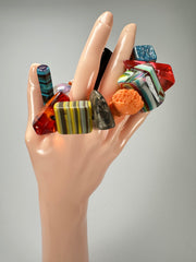 Jackie Brazil "Indiana" Mix Colours Multi Bead Resin Bracelet ( B0210 )