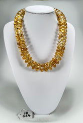 Jackie Brazil "Ana" Gold Flakes Resin Wheels 50cm Necklace ( N0042 )