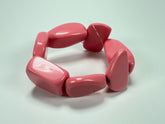 Jackie Brazil "Indiana" Pink Gloss Multi Bead Resin Bracelet ( B0210 )