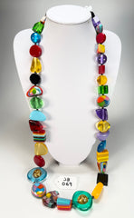 Jackie Brazil "Indiana" Mix Colours Multi-Bead Long Resin 110cm Necklace ( N0038 )