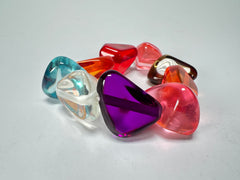 Jackie Brazil "Diamonds" Transparent Summer Mix Flintstone Bone Bracelet ( B0211 )