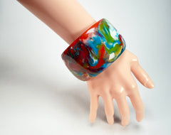 Jackie Brazil "Carmen" Kandinsky 5cm Resin Bangle ( B2500 )