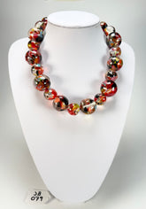 Jackie Brazil "Large spheres" Short Abstract Cascade Necklace 50cm ( N2692 )