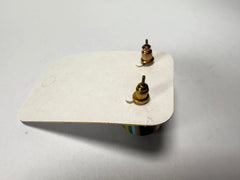 Jackie Brazil "Amazon Mix" Liquorice Striped Stud Ball Resin Earrings ( E2875 )