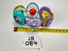 Jackie Brazil "Saturn" Transparent Paris Mix Disc & Ball Elastic Bracelet ( B0052 )