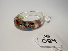 Jackie Brazil "Solid Oval" Cascade 1.3cm Resin Bangle ( B0040 )