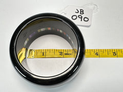 Jackie Brazil "Bar Code" Black & Colour Mix Solid Round 5cm Bangle ( B2161 )