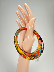 Jackie Brazil "Solid Oval" Kandinsky 1.3cm Resin Bangle ( B0040 )