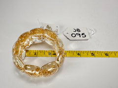 Jackie Brazil "Maria" Gold Flakes Elasticated Bracelet ( B0217 )