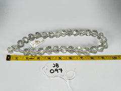 Jackie Brazil "Camille" Silver Flakes Small Stones 55cm Necklace ( N0070 )