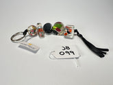 Jackie Brazil "Black & Cascade" Mix Beads Resin Keyring ( K0179 )