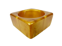 Jackie Brazil "Solid Square" Gold 4cm Bangle ( B2056 )