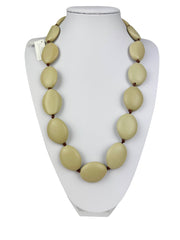 Jackie Brazil "Kathy" Beige Matte Small Riverstones 70cm Necklace ( N3750 )