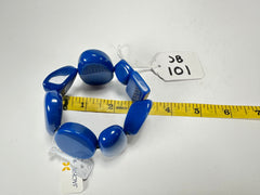 Jackie Brazil "Indiana" Royal Blue Multi Bead Resin Bracelet ( B0210 )